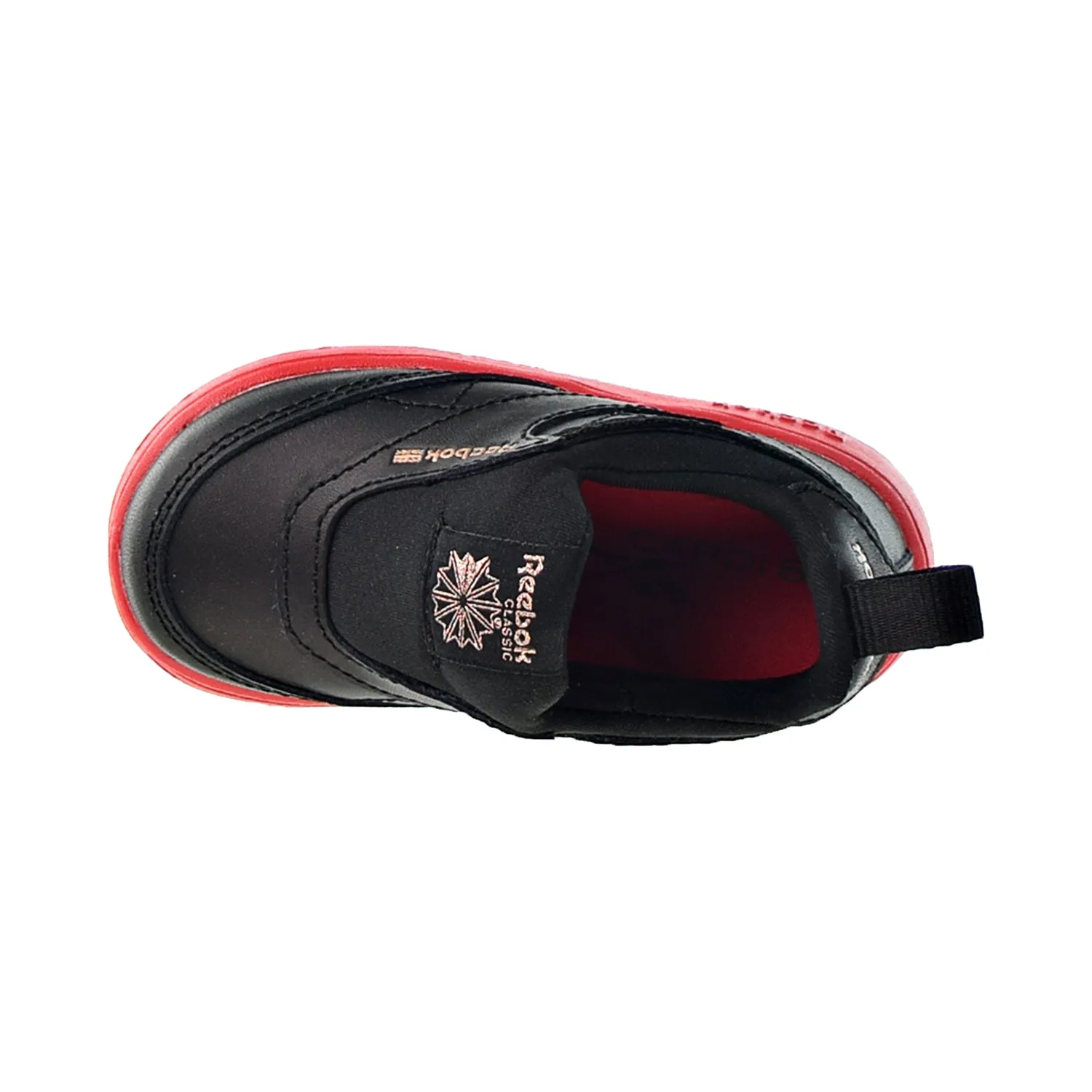 Reebok Cardi B Coated Club C Slip On Toddlers' Shoes Core Black-Vector Red